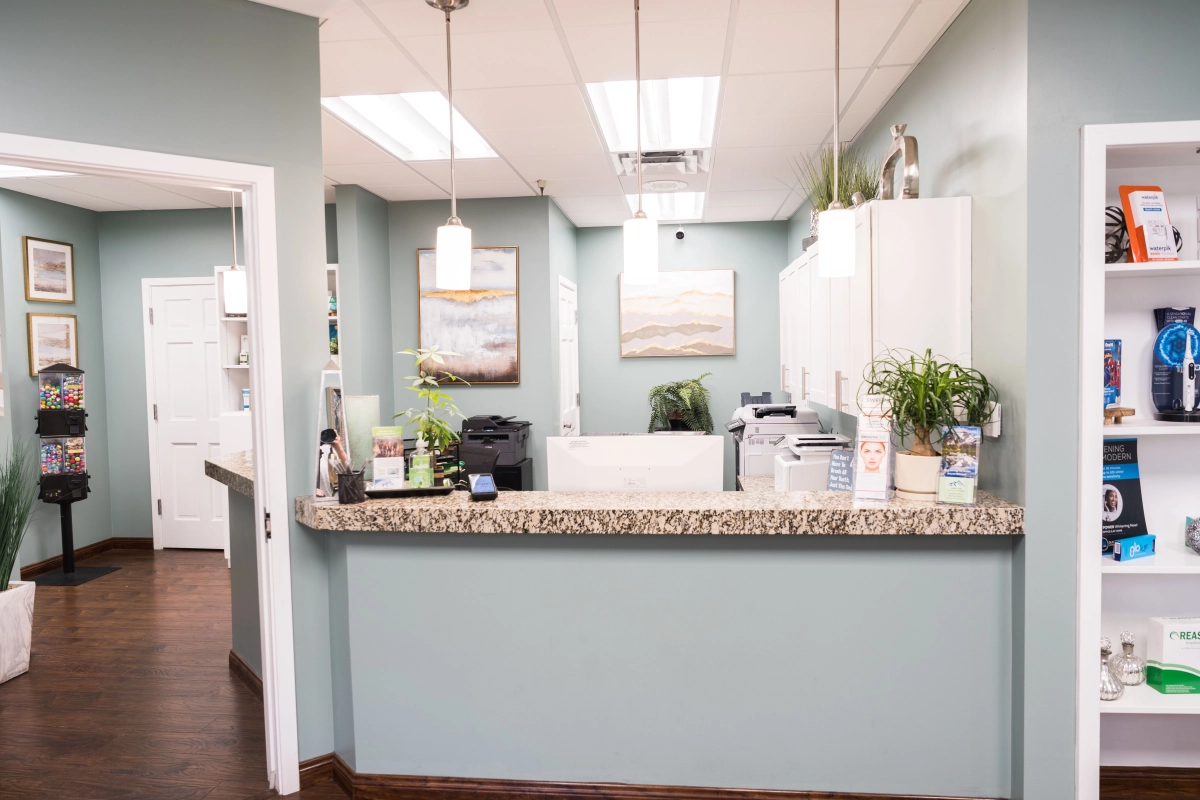 reception desk front